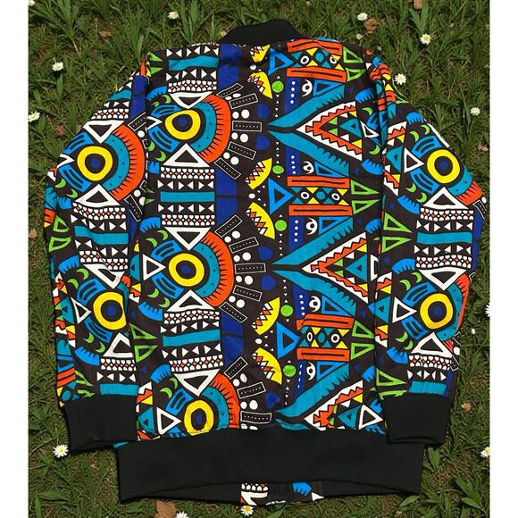 Ankara-Style Bomber Jacket - Adult Small 36” Chest - Picture 2 of 4